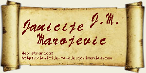 Janićije Marojević vizit kartica